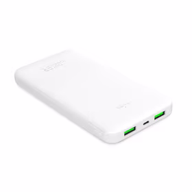 Išorinė baterija Puro Balta 10000mAh 12W 2xUSB-A + USB-C - balta