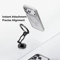 Rock Guard Touch Matte serijos magnetinis dėklas telefonui Iphone 17 Pro Max baltas (su metaliniu objektyvo rėmeliu)