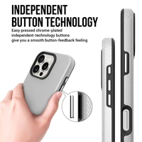 Dėklas Perfectionists Triangle Mag Case Apple iPhone 15 Pro sidabrinis