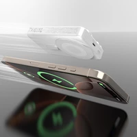 Dudao K29 10000mAh PD 20W Magnetinė išorinė baterija su metaliniu dėklu, stovu ir įmontuotais USB-C/Lightning kabeliais - pilka