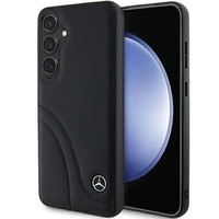 Mercedes odinis Curved Stitches dėklas telefonui Samsung Galaxy S24+ - juodas