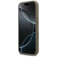 Guess Silikoninis didelis 4G užrašas dėklas iPhone 17 Pro - rudas