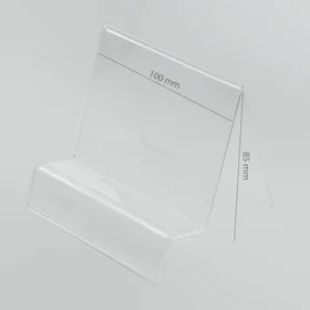 Plexi vertikalus laikiklis / telefonui ir planšetės stovas su vieta kainai (Navi/Tablet)