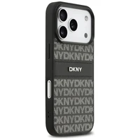 DKNY pasikartojančio rašto su tonine juostele dėklas telefonui iPhone 17 Pro - juodas