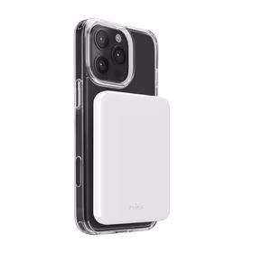 Išorinė baterija Puro Mag Plus 5000mAh 20W Qi2 suderinama su MagSafe 1x USB-C Power Delivery - balta