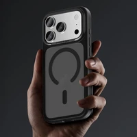 Benks Magnetic Mist dėklas metaliniu rėmeliu (K069) iPhone 17 Pro juodas (Camera Control mygtukas)