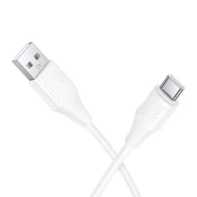 Kabelis silikoninis USB A į USB C Hoco 3A 1 m X124 baltas