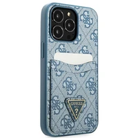 Guess 4G Triangle Logo Cardslot Case for iPhone 13 Pro / 13 - Blue