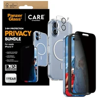 CARE by PanzerGlass flagmanas privatumo 3in1 dėklas + privatumo stiklas + lęšis iPhone 17