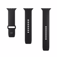 Puro Icon silikoninis dirželis Apple Watch 38/40/41 mm - juodas (2 vnt.)