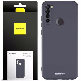 Spacecase silikoninis dėklas Redmi Note 8T juodas