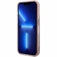Guess GUHMP14MHCMCGP iPhone 14 Plus 6.7" rožinis/rožinis kietas dėklas Blizgučiai Auksas Magnetinis