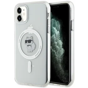Karl Lagerfeld IML Choupette MagSafe dėklas iPhone 11 / Xr - skaidrus
