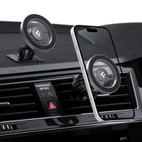 Spigen MFT13 MagSafe automobilinis laikiklis prie prietaisų skydelio arba oro angos – sidabrinis