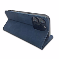 Smart Suede case for Samsung Galaxy S26 tamsiai mėlynas mėlynas