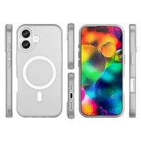 Magnetinis abrazyvinis dėklas telefonui iPhone 17, suderinamas su MagSafe - matinė balta