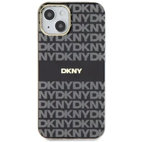 DKNY IML Mono ir juostelės Magnetinis dėklas iPhone 15 / 14 / 13 - juoda