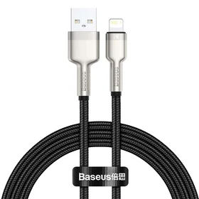 Baseus kabelis Cafule Metal USB - Lightning 1,0 m 2,4A juodas