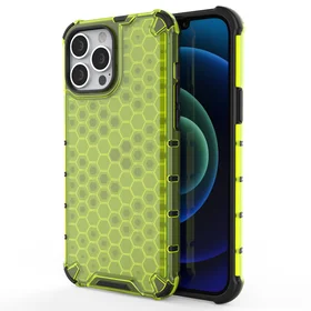 Honeycomb Case šarvu dangtelis su TPU buferiu iPhone 13 Pro Max žalias