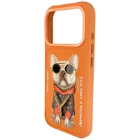 Nimmy Glasses Cool Dog deklas iPhone 17 Pro Max - oranzinis