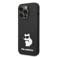 Karl Lagerfeld Silicone Choupette dėklas telefonui iPhone 14 Pro Max - juodas
