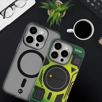 Dėklas telefonui FORCELL F-PROTECT Levels su dviguba 4D technologija, militarinis kritimo testas, suderinamas su MagSafe, SAMSUNG S25 ULTRA, cyber žalias