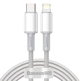 Baseus kabelis High Density PD USB-C - Lightning 2,0 m baltas 20W