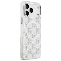 Karl Lagerfeld IML KL Monograma Magnetinis dėklas telefonui iPhone 17 Pro Max - baltas