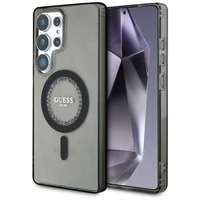 Guess Krištolai Spausdintas Klasikinis Logotipas Magnetinis Samsung Galaxy S25 Ultra dėklas juoda