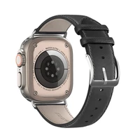 DUX DUCIS dirželis YS natūralios odos Apple Watch 38 / 40 / 41 mm juodas