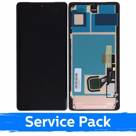 LCD ekranas suderinamas su Google Pixel 7 Pro juodas su rėmeliu (Service Pack)
