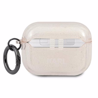 Karl Lagerfeld Blizgučių Karlo Galvos Dėklas AirPods Pro - auksinis