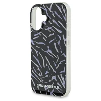 Karl Lagerfeld Zebra Su Virve iPhone 16 Dėklas - Violetinė