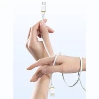 Dudao L25T USB-A - USB-C silikoninis kabelis 5A 1 m - baltas