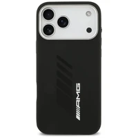 AMG silikoninis Oversize Rhombs MagSafe dėklas iPhone 17 Pro Max - juodas