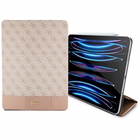 Guess 4G Stripe Allover dėklas iPad Pro 12.9" - rožinis