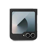 Karl Lagerfeld Saffiano metalinio ženklo dėklas telefonui Samsung Galaxy Z Flip 6 - juoda