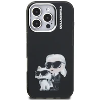 Karl Lagerfeld IML Aquarelle Karl & Choupette & Logo deklas iPhone 16 Pro Max - juodas