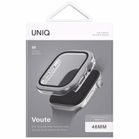 Uniq Voute dėklas su grūdintu stiklu Apple Watch 10 46 mm - sidabrinis