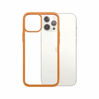 PanzerGlass ClearCase dėklas telefonui iPhone 12 Pro Max – permatomas oranžinis