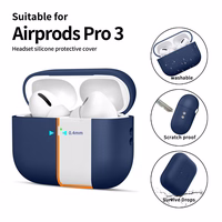 Tech-Protect silikoninis dėklas AirPods Pro 3 tamsiai mėlynas