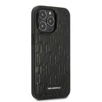 Karl Lagerfeld Monograma Plokštelė dėklas iPhone 13 Pro Max - juodas