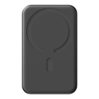 Mini magnetinė išorinė baterija Joyroom JR-W020 5000mAh USB-A USB-C 20W (juoda) + USB-C / USB-C laidas