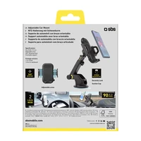 SBS TEHWSUPWIND teleskopinis išmaniojo telefono laikiklis su siurbtuku - juodas