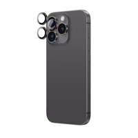 AmazingThing AR aliuminio 3 objektyvų stiklas su objektyvo rėmeliu iPhone 16 Pro / 16 Pro Max - juodas