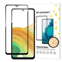 Wozinsky pilno klijavimo grūdintas stiklas Samsung Galaxy A34 5G 9H pilno ekrano dangtelis su juodu rėmeliu