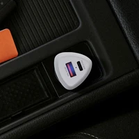 FORCELL F-ENERGY Carbon CC50-1A1C automobilinis įkroviklis Type C + USB A PD QC3.0 3A 38W baltas