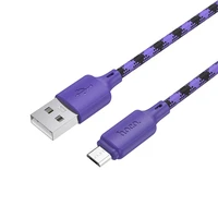 Kabelis USB A į Micro USB Hoco 2,4A 1 m X116 gradientinė violetinė