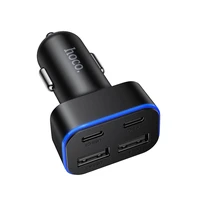 Automobilinis įkroviklis Hoco 2xUSB A + 2xUSB C PD QC3.0 42W Z63 juodas