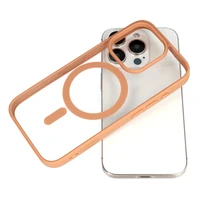 Akrilinis spalvotas magnetinis dėklas telefonui Iphone 14 dykumos titano